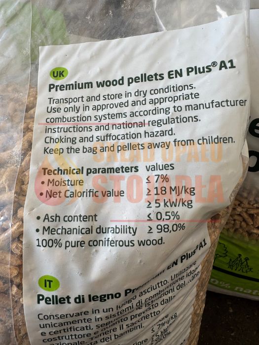 Pellet AKZ Premium Sosnowy En Plus A1 Super Jakość