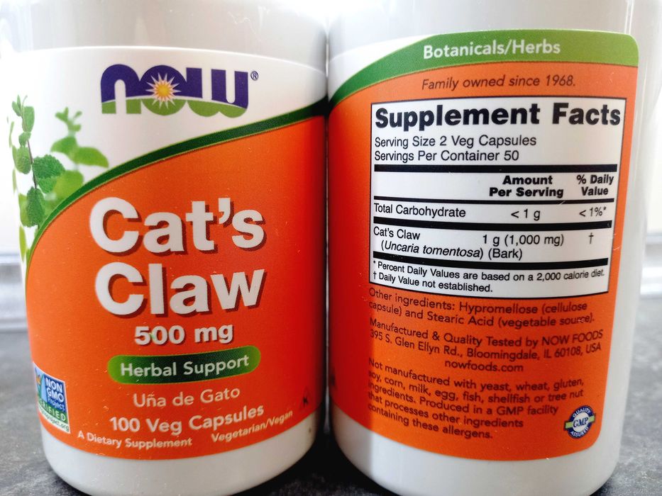 Now Foods, Cats Claw (100 капс.), кошачий коготь