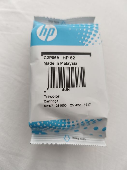 Tinteiro original HP 62 tricolor