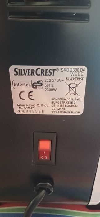 Aquecedor Novo Marca SilverCrest (na embalagem de origem)