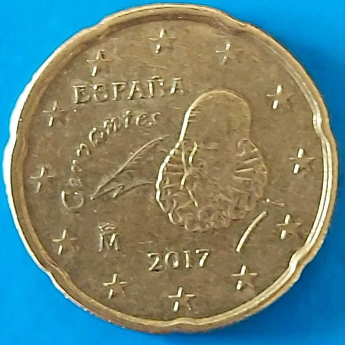 20 Cêntimos de 2017 de Espanha, Miguel Cervantes