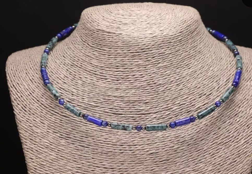 Чокер  з лазуриту та авганської берюзи