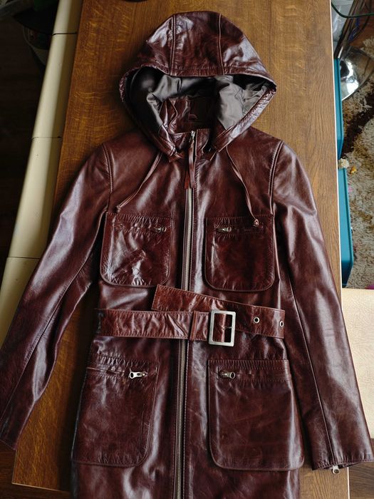 Женская кожаная куртка Diesel Brown Leather All Saints Womens Jacket Размер S / 36