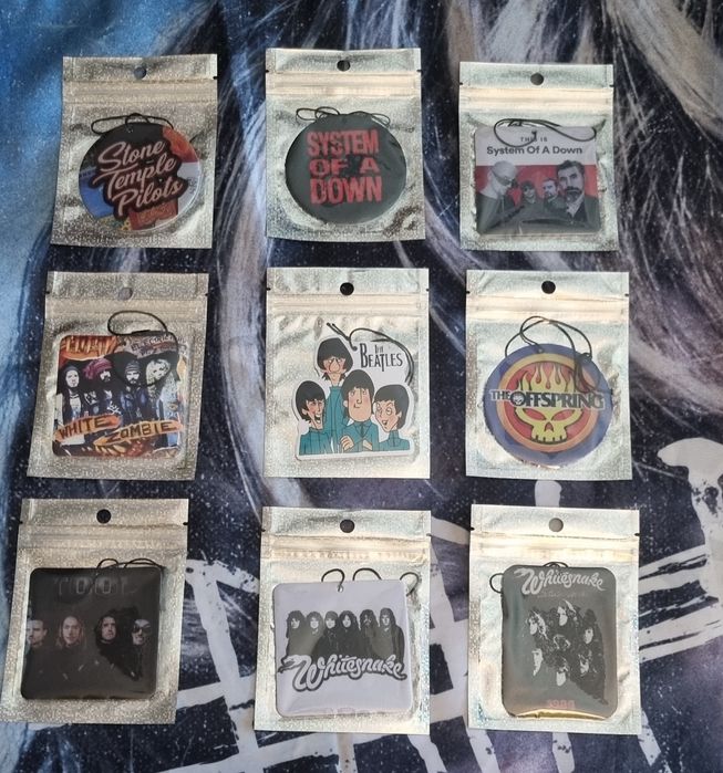 Aromatizador de Bandas para Carro Rock Metal e Outros