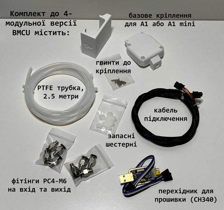 BMCU 370C - DIY Bambu AMS Lite для А1, A1 mini, P1S, P1P (бамбу амс)