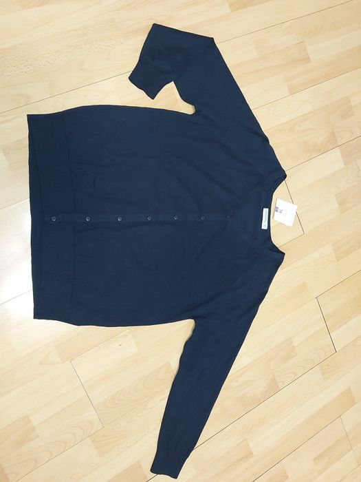 Nowy sweter elegancki granat r 42 xl zapinany