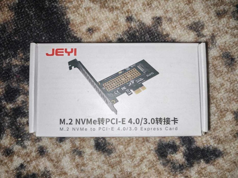 Адаптер Jeyi SK4 для NVMe SSD на PCIe 4.0/3.0
