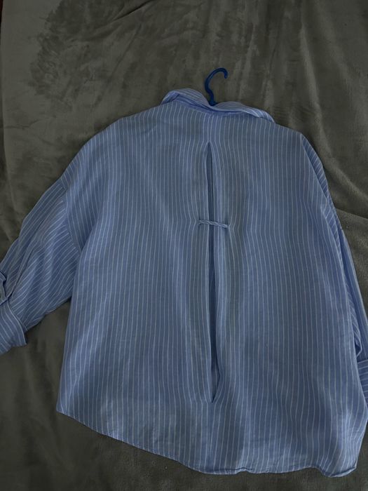 Голуба рубашка жіноча  Zara оверсайз