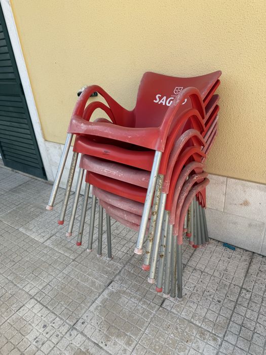 8 cadeiras esplanada empilháveis sagres - preço por todas