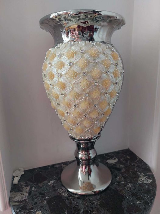 Wazon glamour srebrny