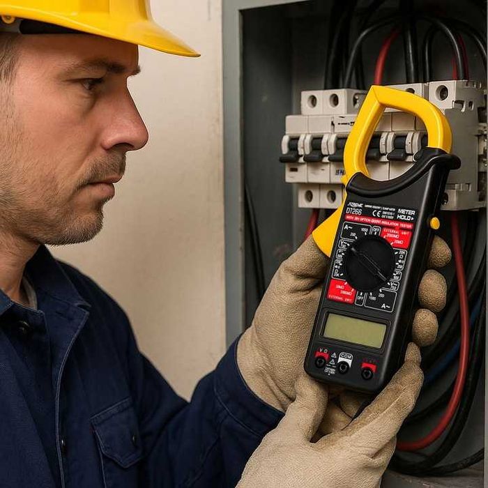 CĘGOWY Miernik multimetr cyfrowy prądu przewody pomiarowe AC DC