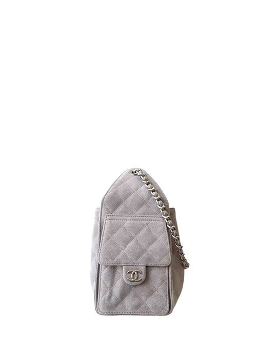 Сумка 25 Small Handbag Suede Leather Grey