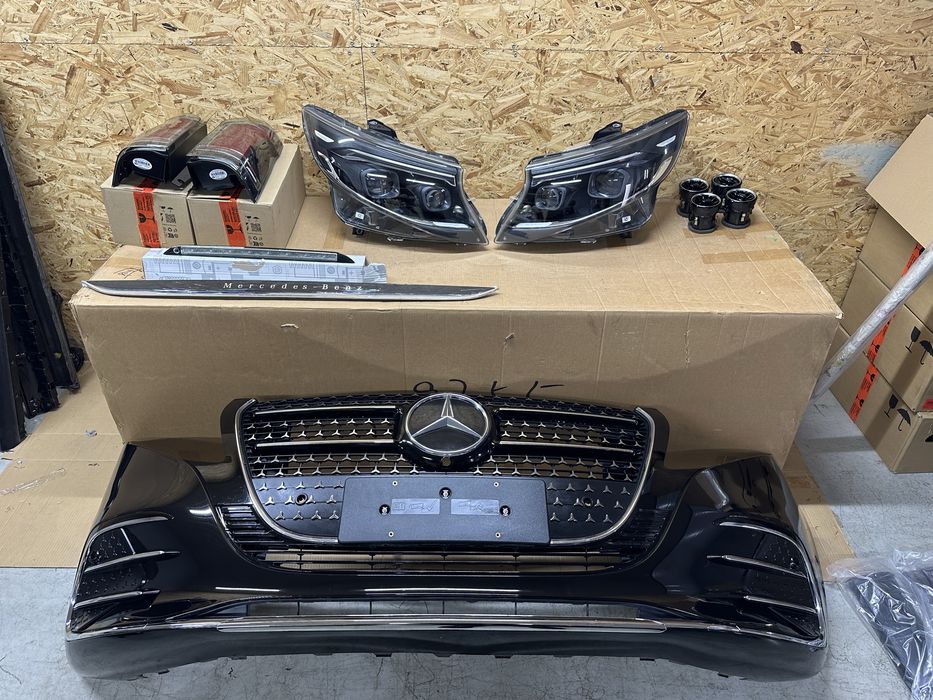 V class w447 vito комплект рестайлінгу 14-26р фари бампер AMG фонарі