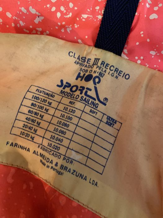 Colete salva-vidas de criança barco Pronautica