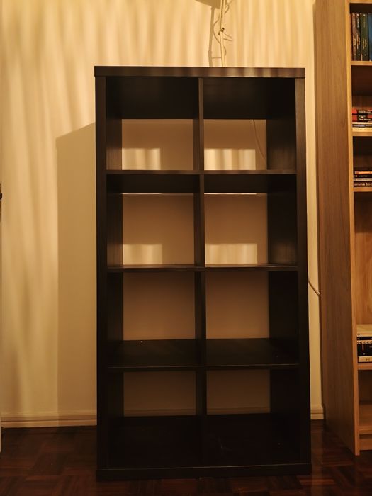 Estante Kallax Preta -  c/ 2 portas e 4 gavetas (não montadas)