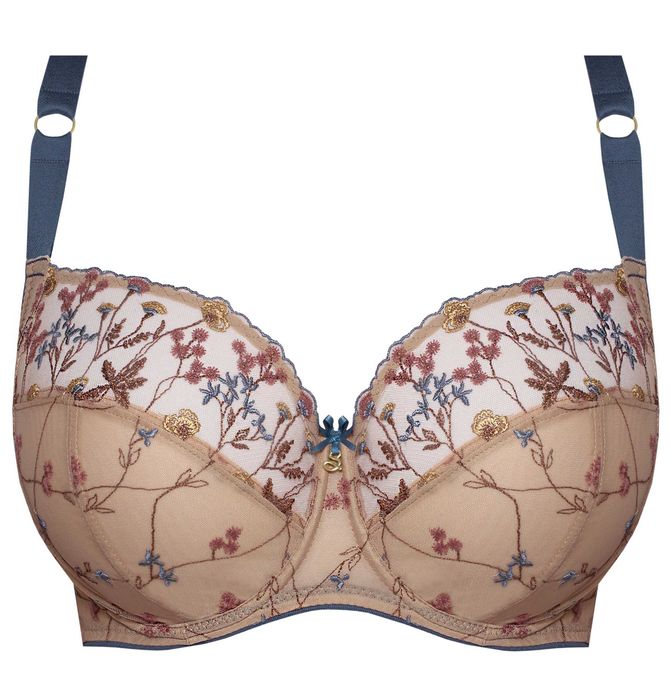 Biustonosz miękki Samanta Ellie A911 85F duży biust, połyskujący nugat