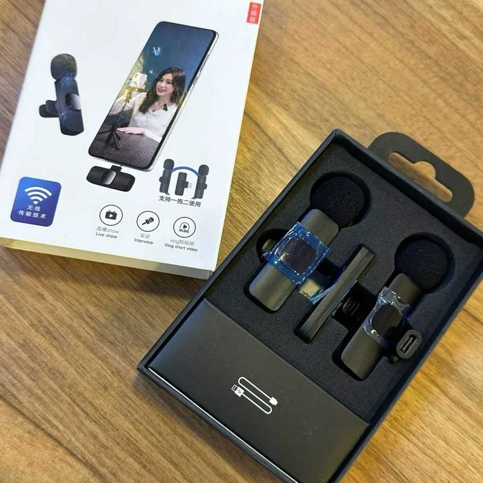 Беспроводные петличные микрофоны (2 шт) Петличка для телефона iPhone/Android