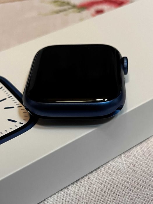 !! Apple Watch Series 7 GPS Azul – Impecável, 94% Bateria, Completo !!