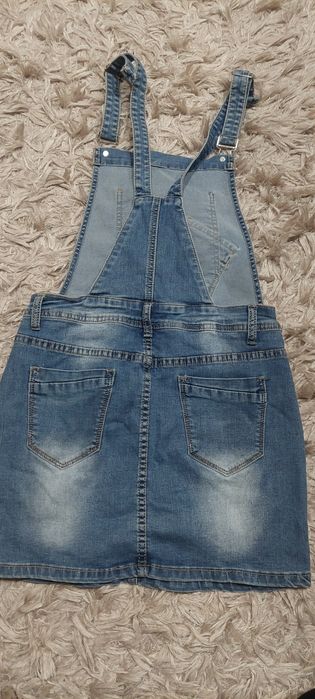 Sukienka jeans na szelkach rozm S 170 jak nowa