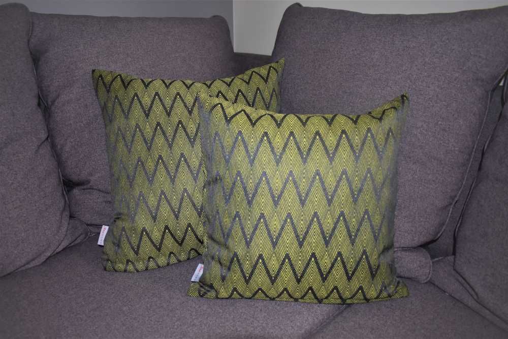 Poszewka  45 x 45 cm szaro zielona