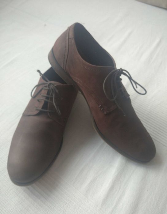 Eleganckie półbuty Derby Next skóra brąz r.43