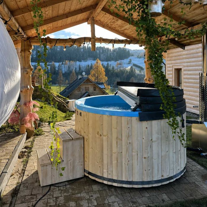 Balia ogrodowa elektryczna E-BALIA 6 osób kopolimer PP jacuzzi Wi-Fi LED