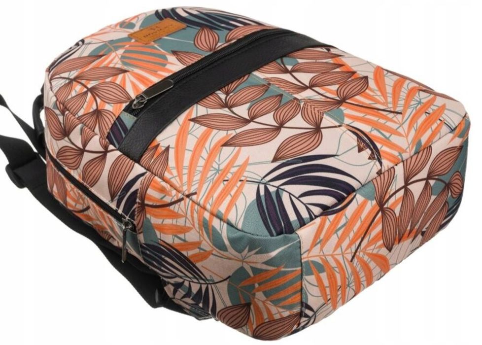 Plecak damski na suwak mały kolorowy do szkoły miejski młodzieżowy