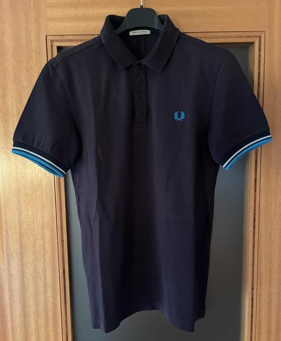 Pólo azul marinho da Fred Perry - Homem - Tamanho S