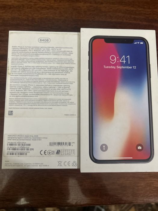 Продам Iphone X 64gb  Space Gray