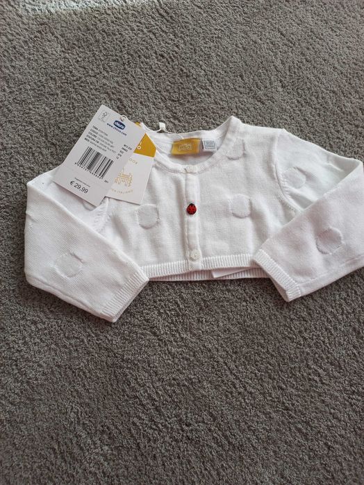 Casaco branco chicco NOVO 12 MESES