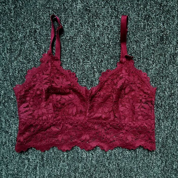 Koronkowy top/ biustonosz typu BRALETTE BORDO XS
