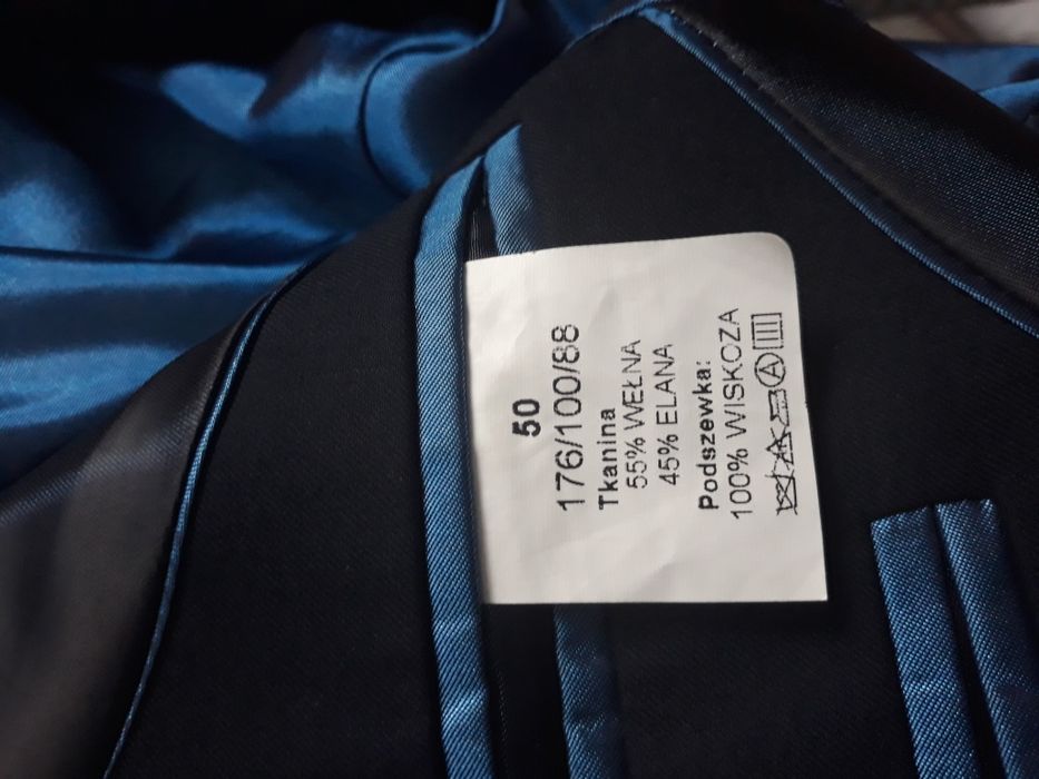 Garnitur męski modny 176/100/88 cena dzis promocja