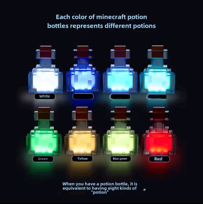 LED ліхтарик Зелье Minecraft Bottle Light game світлодіодна іграшка