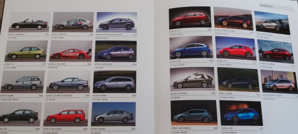 Historia legendy  Astra - Opel, 50 lat  wydania kolekcjinerskie