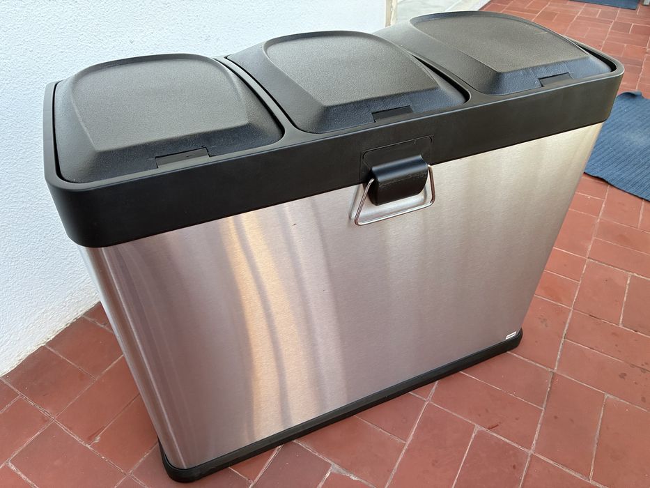Balde do Lixo para reciclagem - 3 compartimentos de 15L
