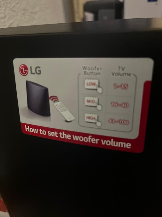 Subwoofer LG Telly woofy  Swh1
