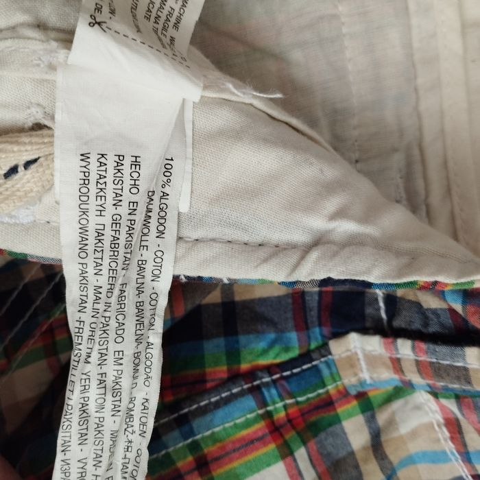 Spodenki męskie Zara Youth bermuda w kratę, bawełniane, r. M/L