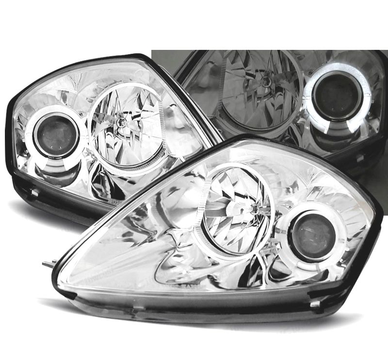 CONJUNTO DE FARÓIS PARA MITSUBISHI ECLIPSE D50 00-05 ANGEL EYES