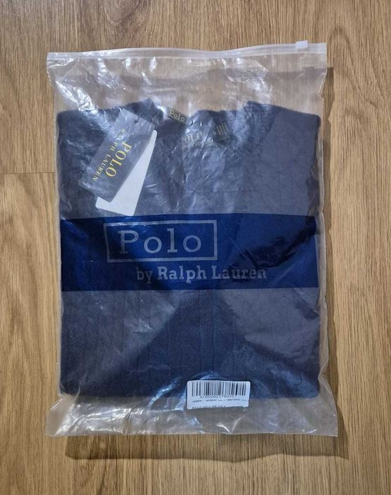 Camisola de malha trançada Ralph Lauren – azul - tamanho S