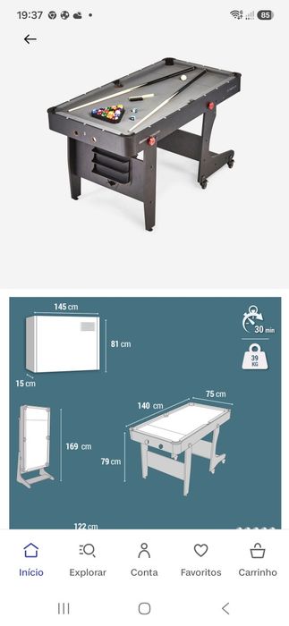 Mesa de snooker completa
