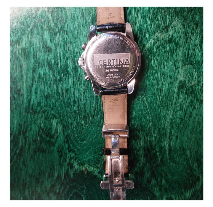 Zegarek Męski CERTINA DS Podium Chronograph 1/10 sec Kwarcowy Czarny
