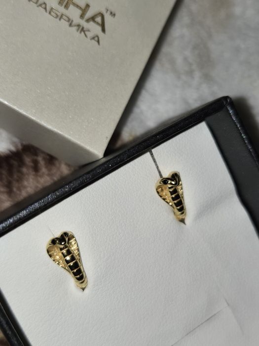 Anna kruk срібні сережки в позолоті