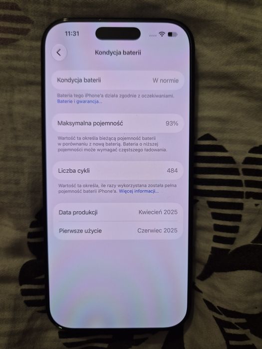 Iphone 16 pro 256gb 93% kondycja
