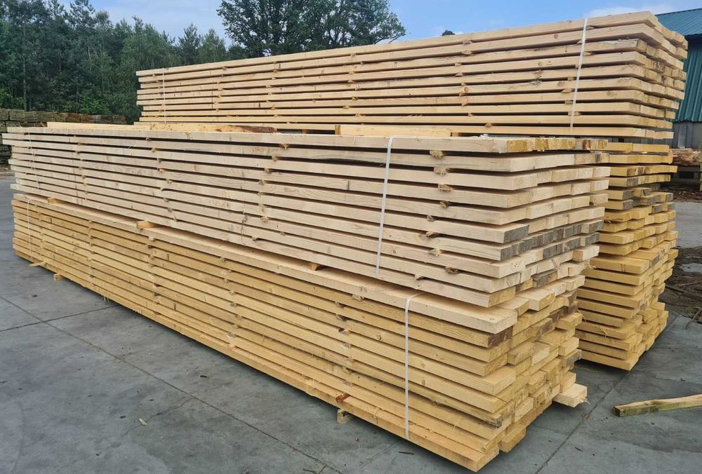 Więźba dachowa, krawędziaki, kantówki, łaty, deski