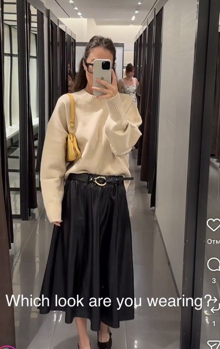 Юбка zara эко кожа s размер