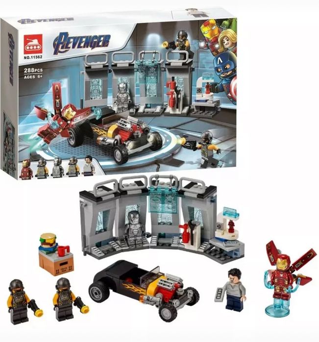 Конструктор Мстители Avenger Лаборатория Железного человека/288 детали