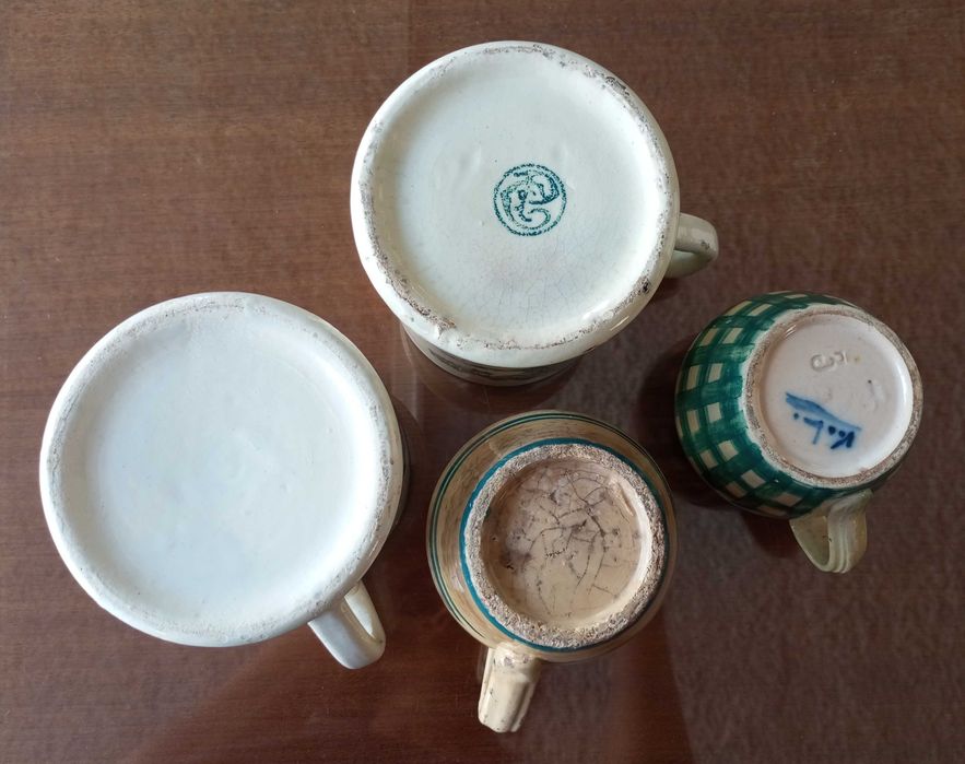 Antigas canecas em faiança Portuguesa