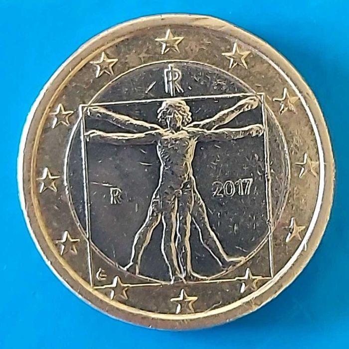 1 Euro de 2017 de Itália, Homem Vítruviano