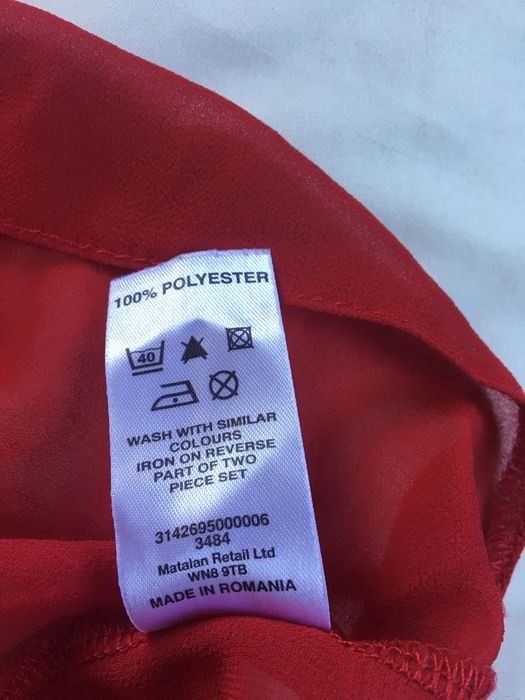 Et vous Cienka czerwona bluzka prześwitująca typu mgiełka jak nowa
