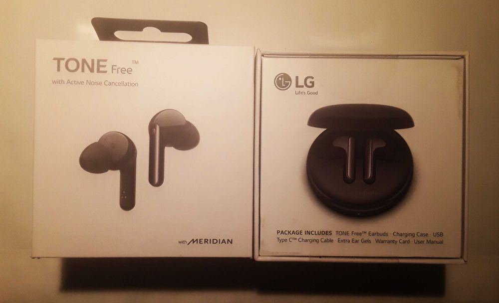 Навушники LG TONE Free FN7 Black безпровідна зарядка